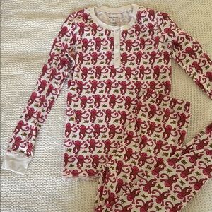 Kids Pajamas with pink/red Monkey Print… Roller rabbit